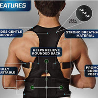ERGOALIN® Adjustable Posture Corrector Belt for Back & Shoulder Support | Ergonomic Design