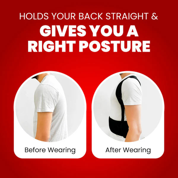 FRIDO ORTHO ® Adjustable Posture Corrector Belt for Back & Shoulder Support | Ergonomic Design